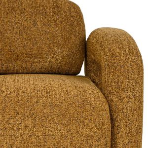 Snug Lounge armchair, mustard fabric color, 75X85X80CM