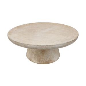 Coffee table FL70314 made of magnesium, light beige color, 100X100X40CM