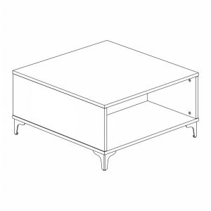 Coffee table Lumina tobacco color 80X80X41CM