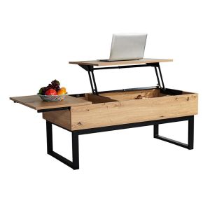 Холна маса с механизъм Industrial Edge цвят сив орех модерен индустриален стил 109x55x46cm