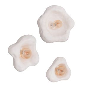 Комплект от 3 стенни аплици Luxon HM10725.01 фибро цимент в бяло [sml]