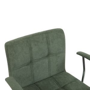 Офис стол Buleco маслинено зелен плат 56x46x74-86см