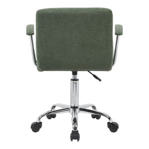 Офис стол Buleco маслинено зелен плат 56x46x74-86см