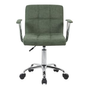 Офис стол Buleco маслинено зелен плат 56x46x74-86см