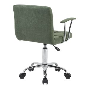 Офис стол Buleco маслинено зелен плат 56x46x74-86см