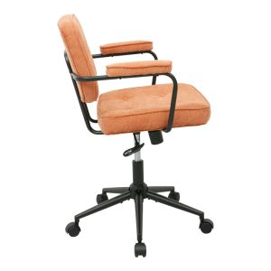 Офис стол Leberta теракота плат 64x63.5x86-96см