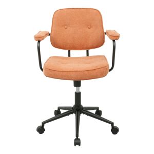 Офис стол Leberta теракота плат 64x63.5x86-96см