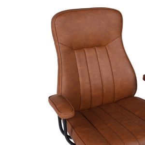Офис стол Philareti кафяв PU 74x71.5x108-118см