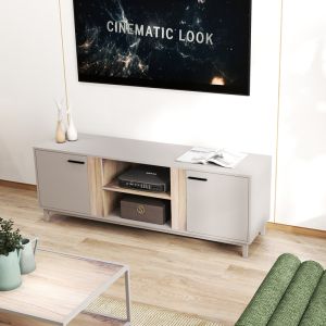 ТВ шкаф Polenio капучино с естествен цвят 150x40x53см