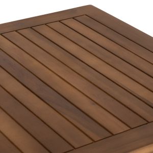 Бар стойка квадратна Servan HM6516 акациево дърво в естествен цвят 65X65X100.5HСМ.