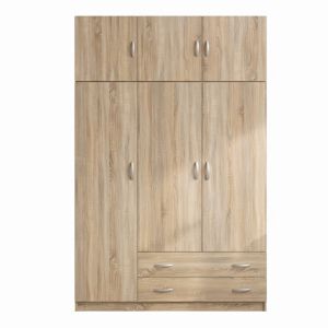 Гардероб с три врати и място за съхранение над врата Alvia sonoma 150x51x240см