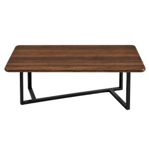 Кафява холна маса с черна метална рамка 120x60x44 см