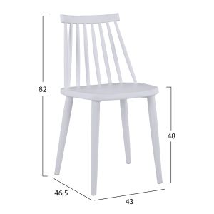 Комплект маса и столове 5 части Paloma HM11389 Бял-sonama Mdf плот