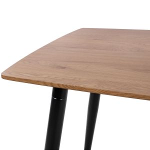 Комплект за трапезария 5 части Aliza HM12122.01 Mdf плот в естествен дървесен цвят - прашно розово кадифе