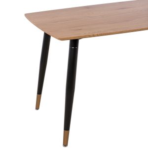 Комплект за трапезария 5 части Aliza HM12122.01 Mdf плот в естествен дървесен цвят - прашно розово кадифе