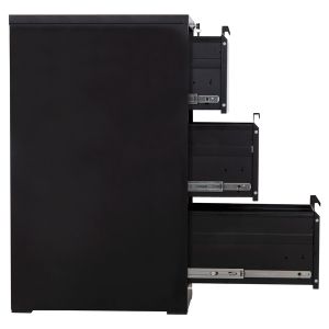 Комплект от 2 части офис шкафове Sider HM10995.01 черен метал