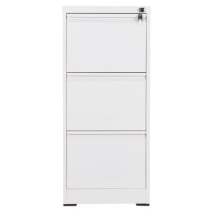 Комплект от 2 части офис шкафове Sider HM10995.02 бял метал