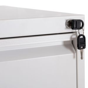 Комплект от 2 части офис шкафове Sider HM10995.02 бял метал