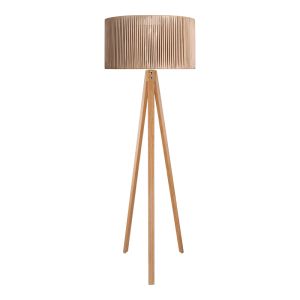 Лампион Karnia E27 MDF в естествен абажур Φ45x155см