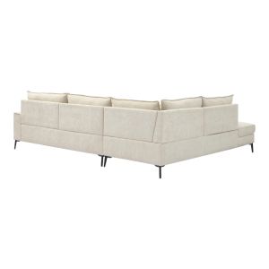 Ляв ъглов диван Zenqua бежов плат 291x233x90см