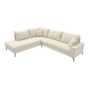 Ляв ъглов диван Zenqua бежов плат 291x233x90см