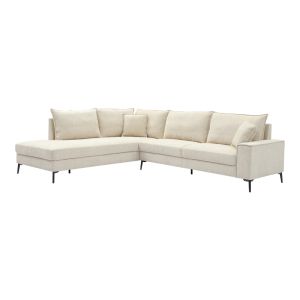 Ляв ъглов диван Zenqua бежов плат 291x233x90см