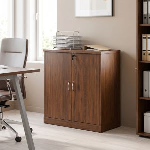 Нисък офис шкаф Fesialo венге 80x41x80см