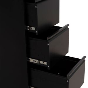 Офис шкаф Sider HM6636.01 черен метал 45.5X62X103.5ВСМ.