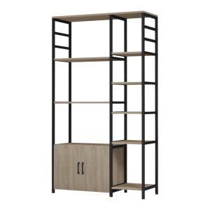 Подова етажерка Ranea sonoma-черен 85x32x150см