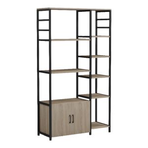 Подова етажерка Ranea sonoma-черен 85x32x150см