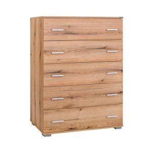 Скрин с чекмеджета New Imperium 5F, цвят дъб, 90X44X127 см
