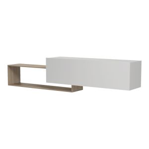 Стенен ТВ шкаф Olande sonoma-white 210x35x48см