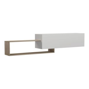 Стенен ТВ шкаф Olande sonoma-white 210x35x48см