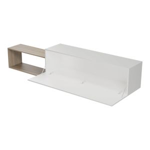 Стенен ТВ шкаф Olande sonoma-white 210x35x48см