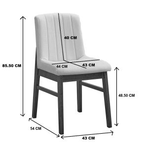 Стол Dalby екрю плат орех каучуково дърво 50x45x85.5см