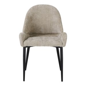 Стол Finda бежов плат с черен метален крак 59x58x86.5см