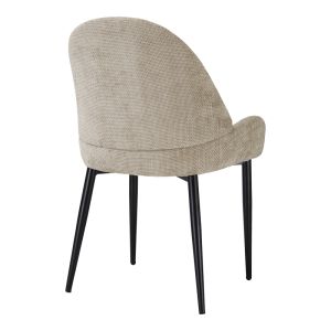 Стол Finda бежов плат с черен метален крак 59x58x86.5см