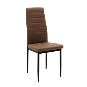 Стол Parker cappuccino PU с черен метален крак 41x48x96см