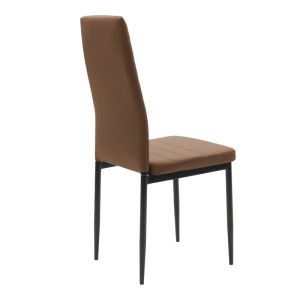 Стол Parker cappuccino PU с черен метален крак 41x48x96см