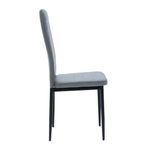 Стол Parker антрацит PU с черен метален крак 41x48x96см
