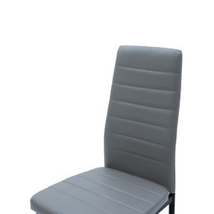 Стол Parker антрацит PU с черен метален крак 41x48x96см