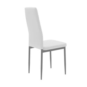 Стол Parker бял PU с антрацитен метален крак 41x48x96см