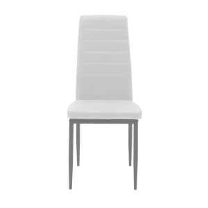 Стол Parker бял PU с антрацитен метален крак 41x48x96см