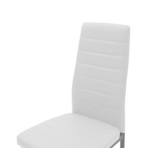 Стол Parker бял PU с антрацитен метален крак 41x48x96см