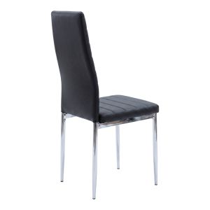 Стол Parker черен PU с хромирани крака 41x48x96см