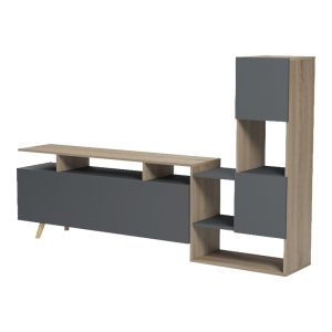 ТВ шкаф Defry sonoma-antracit 177.5x31.5x110см