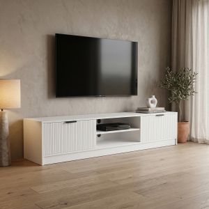 ТВ шкаф Lemardo бял 180x40x40см