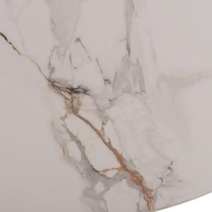 Трапезарна маса Mellow HM18416 Mdf крака - керамичен плот в цвят бял мрамор 180X90X76ВСМ.