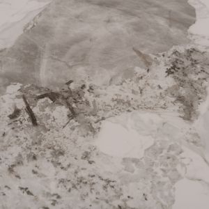 Трапезарна маса Minao HM18418 Mdf крака в тъмно сиво - керамичен плот в бял/кафяв мрамор 160X90X75HСМ