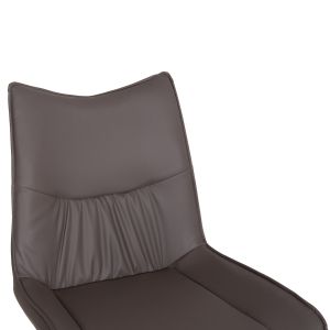 Трапезен стол Eisen HM18422.01 сив Pu (fango) - метални крака в черно 54X58X89ВСМ.